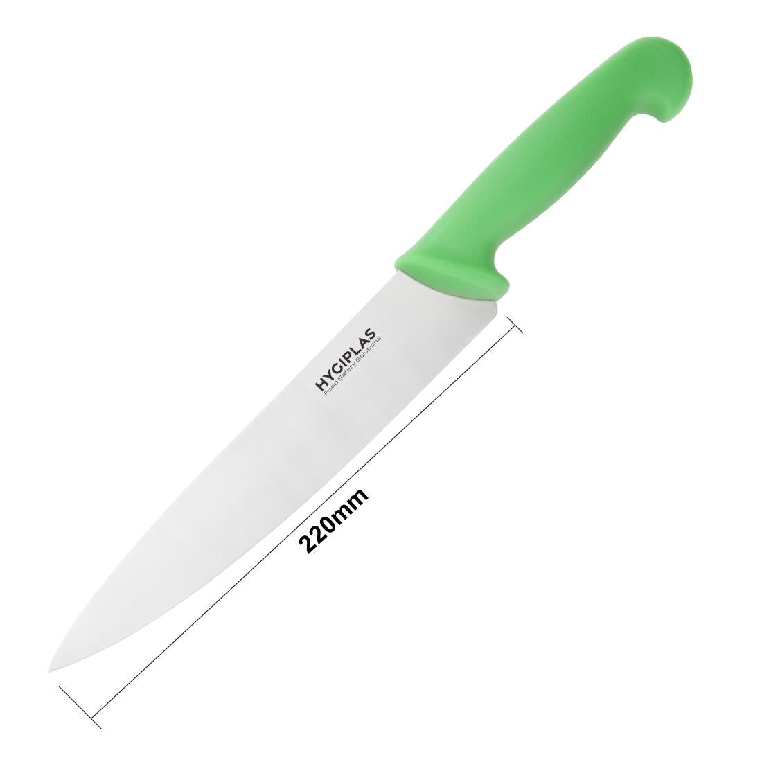 Hygiplas Chefs Knife Green 218mm • PAS-C861