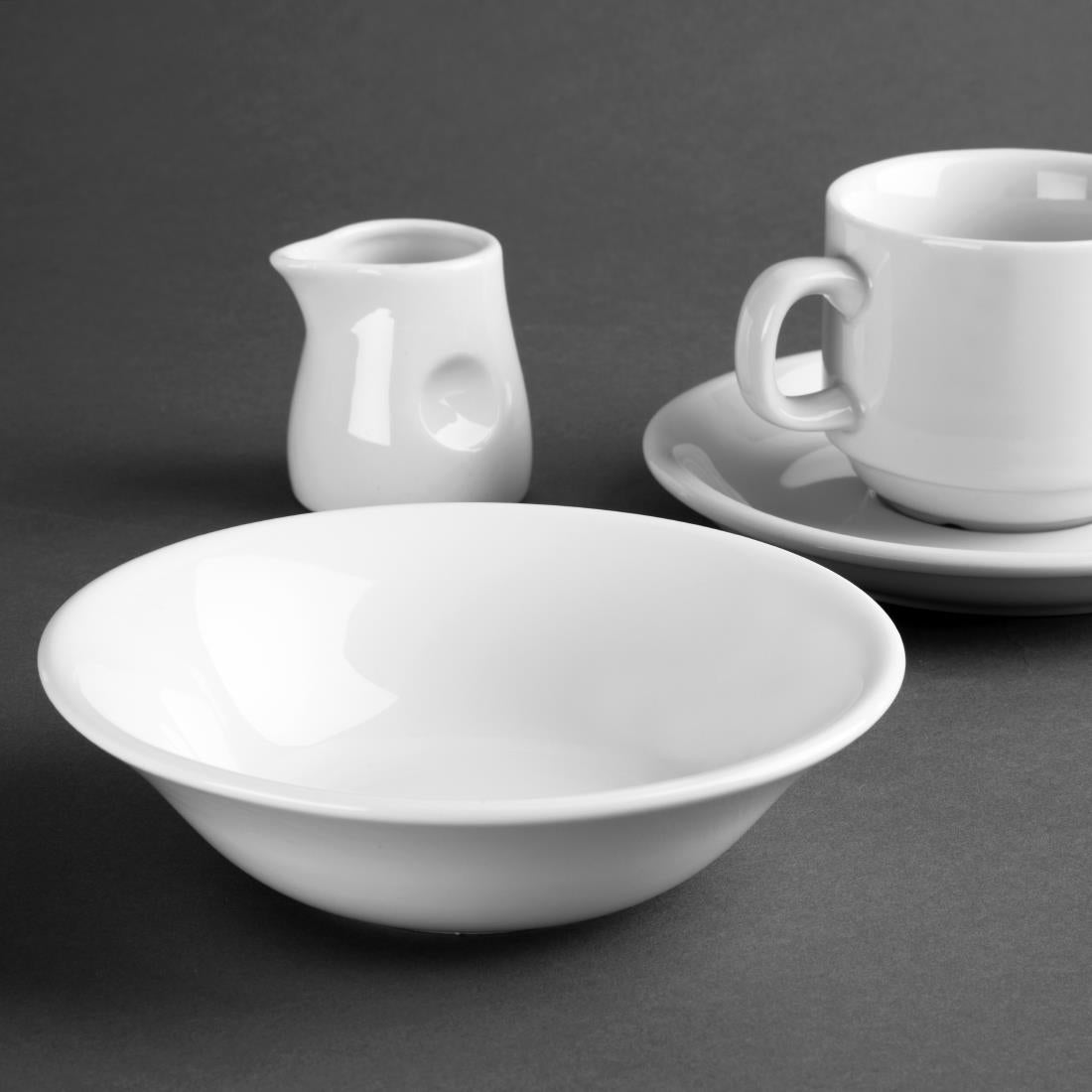 Olympia Whiteware Oatmeal Bowl - 150mm (12 Pack) (150mm / 300ml | Pack quantity: 12) • PAS-CB475