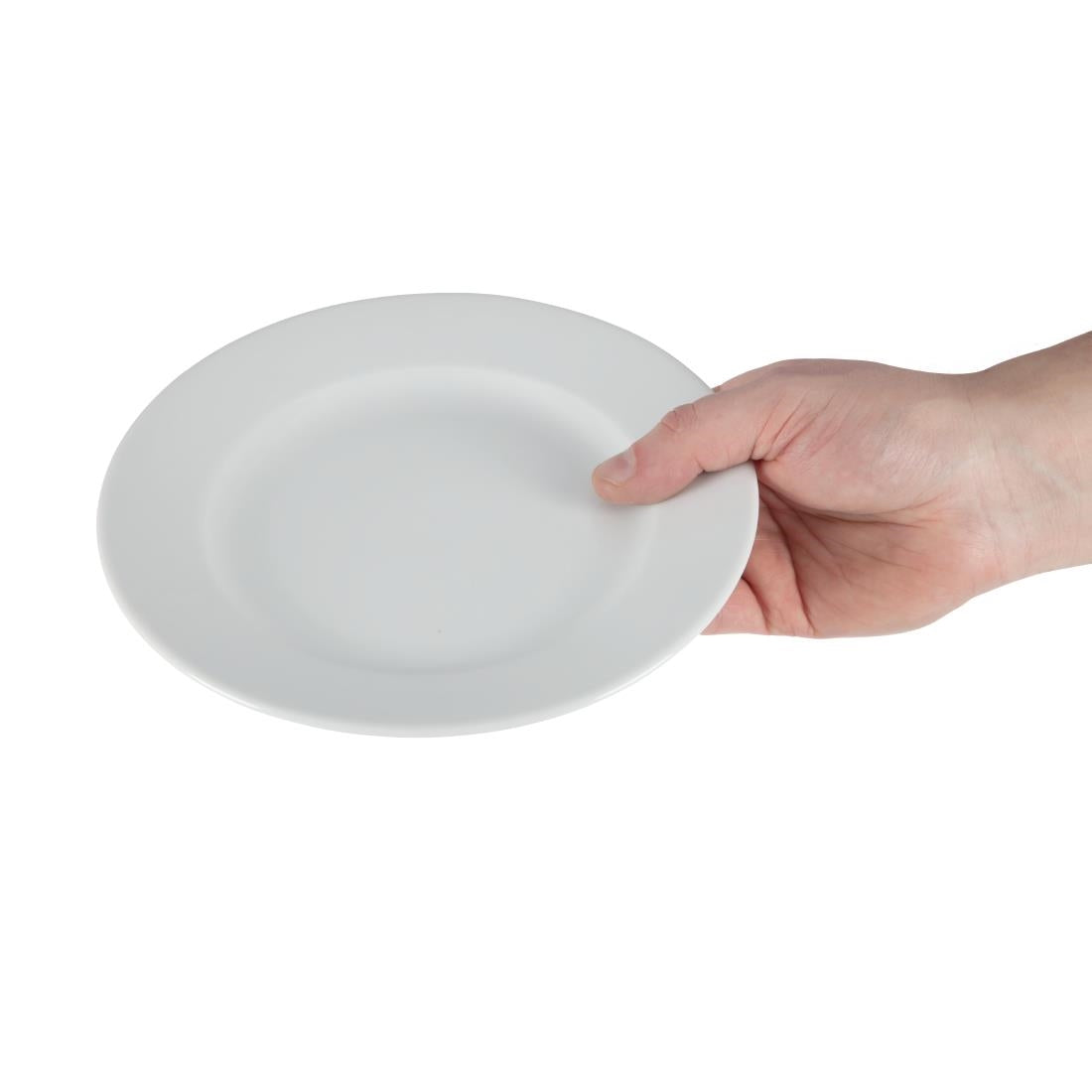 Olympia Whiteware Wide Rimmed Plate - 200mm (12 Pack) (202(Ø)mm | Pack Quantity: 12) • PAS-CB479