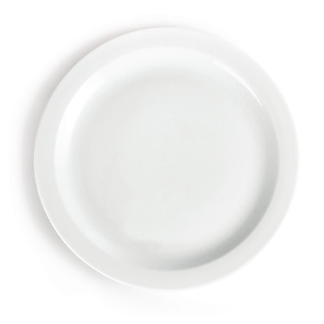 Olympia Whiteware Narrow Rimmed Plate - 280mm (6 Pack) (280(Ø)mm. Pack quantity: 6) • PAS-CB491