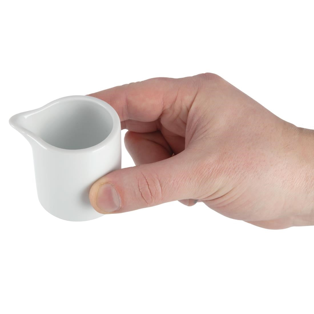 Olympia Whiteware Milk/Cream Jug 57ml (6 Pack) (Capacity: 57ml. Pack quantity: 6) • PAS-CB704