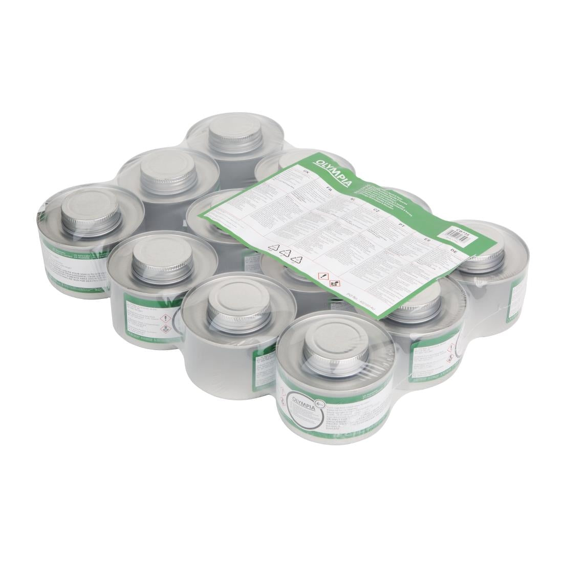 2 x Olympia Chafers With 72 x Easy Heater 6 Hour Liquid Fuel (Pack of 74) • PAS-S631