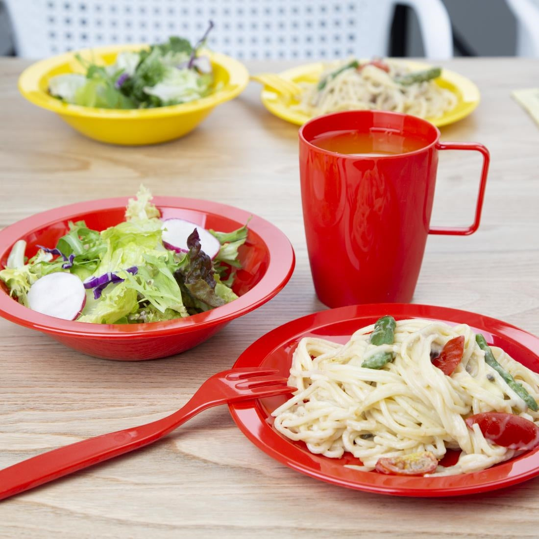 Olympia Kristallon PC Plate Red - 172mm 6 3/4" (12 Pack) • PAS-CB766
