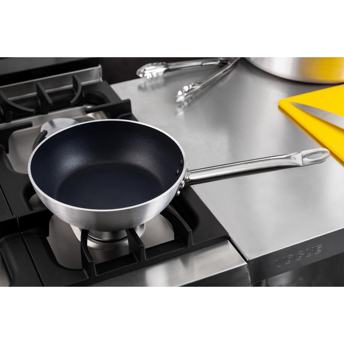 Vogue Aluminium Non-Stick Induction Flared Sauté Pan 240mm • PAS-CB904