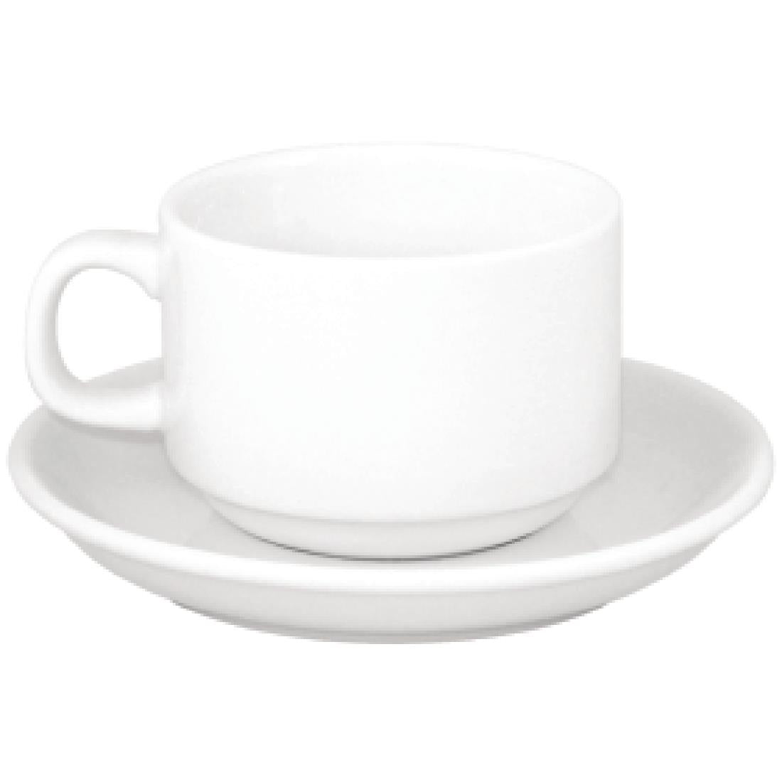 EDLP Olympia Athena Saucer (Fits CC200/CC201) - 145mm 5 3/4" (2 Pack4) (Pack quantity: 24. For stacking & cappuccino cup (GK811, CC201, GG870 and CC200). Size 145mm) • PAS-CC202