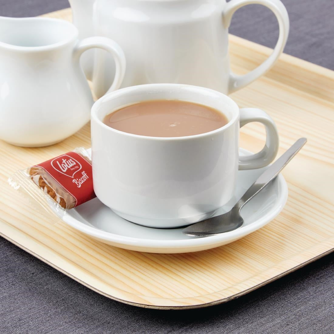 SPECIAL OFFER Olympia Athena Stacking Tea Cup And Saucer Combo (24 Pack) • PAS-S376