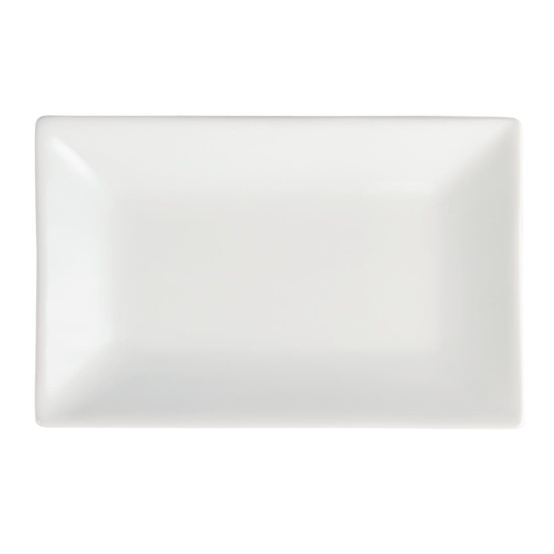 Olympia Whiteware Serving Rectangular Platters 200x 130mm (6 Pack) (Pack of 6) • PAS-CC893