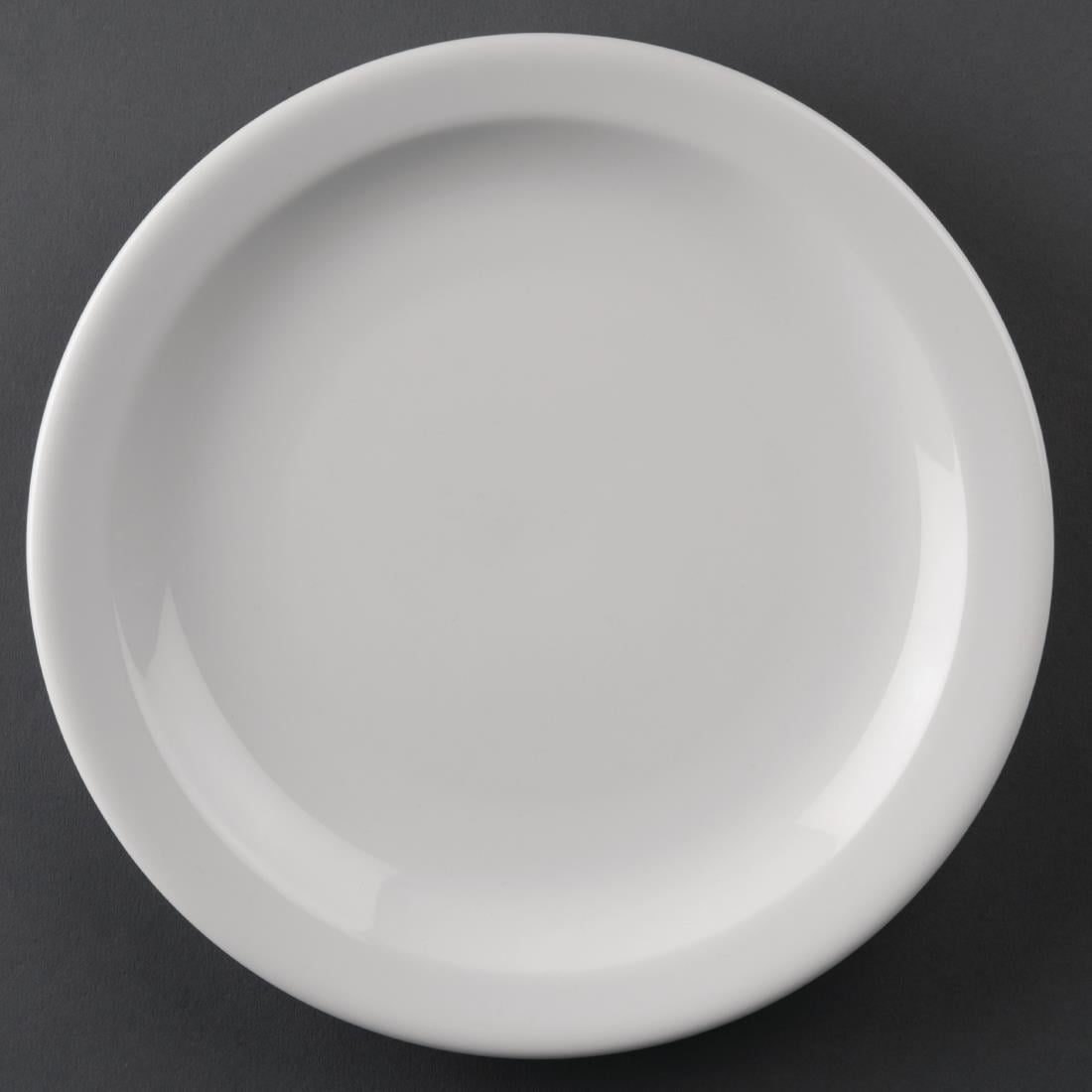 Bulk Buy Olympia Athena Narrow Rimmed Plates 205mm (36 Pack) (205mm / 8" Narrow Rimmed Plates | Pack quantity: 36) • PAS-S752