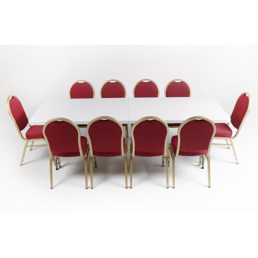 Bolero Centre Folding Table 8ft White • PAS-CF375