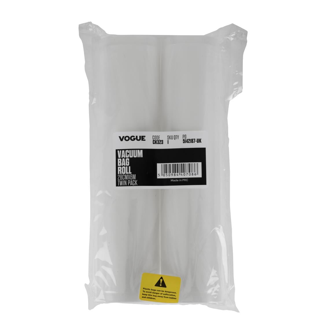 Vogue Vacuum Smooth Bag Roll 280mm Twin Pack • PAS-CK323