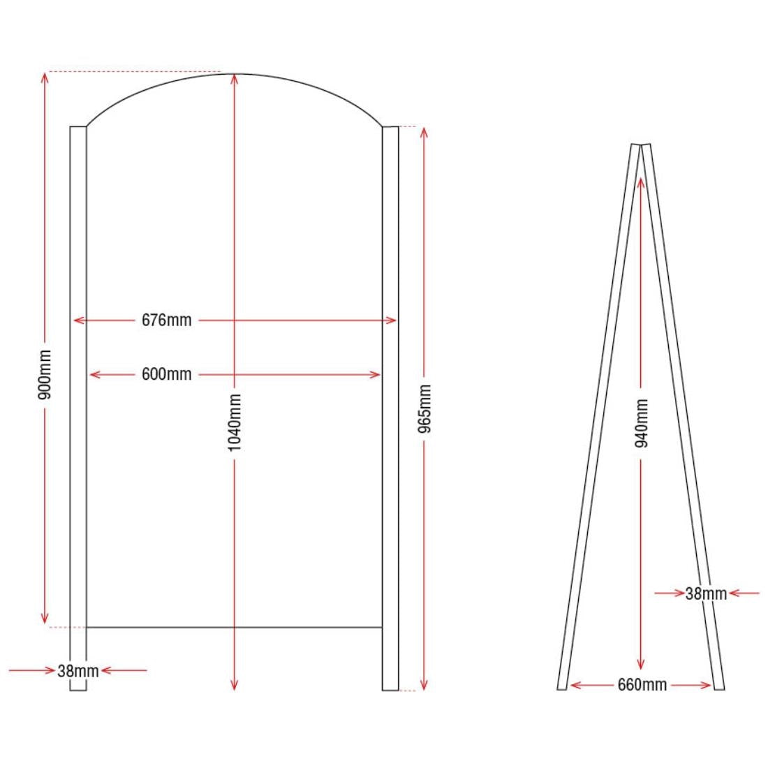 Olympia Metal Framed Footpath Board 1025 x 675mm • PAS-CL009