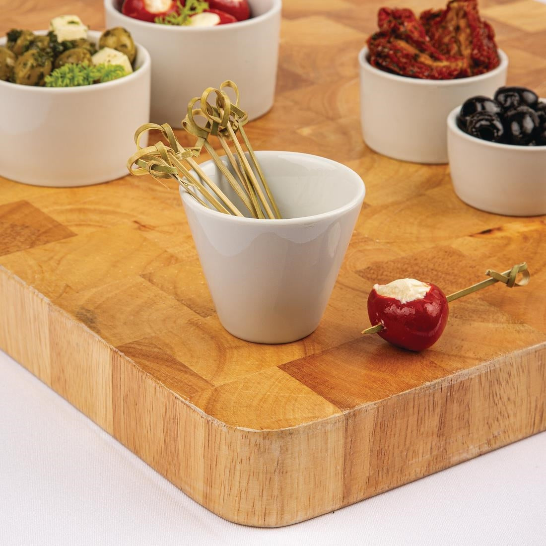 Olympia Whiteware Conical Ramekin White - 100ml 3.38fl oz (12 Pack) (70(Ø)mm / 2¾". 98ml / 3oz. Pack Quantity: 12) • PAS-CM164