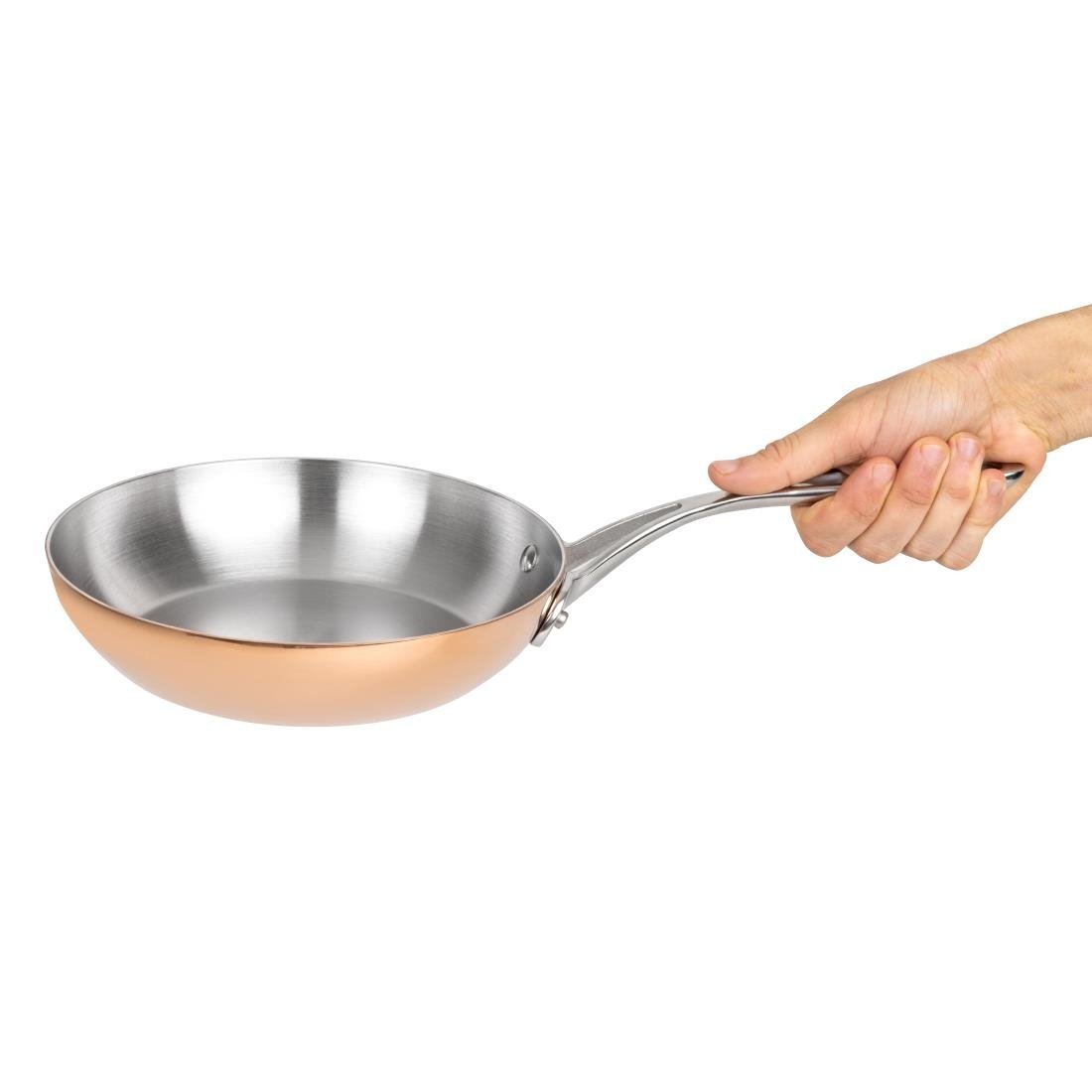 Vogue Copper Tri-Wall Frying Pan 200mm • PAS-CM678