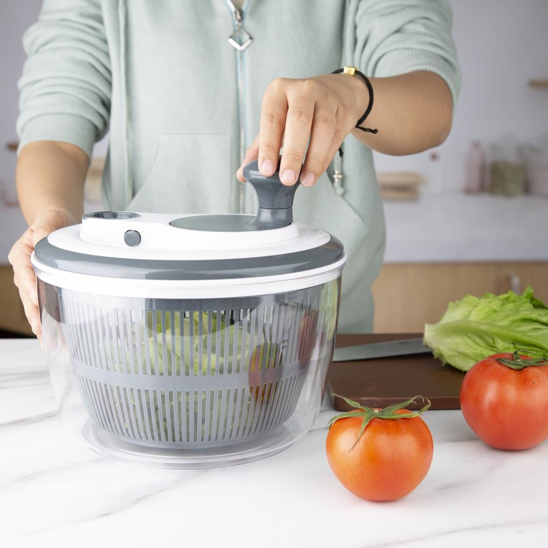 Vogue Salad Spinner Grey 4.5Ltr • PAS-HW011