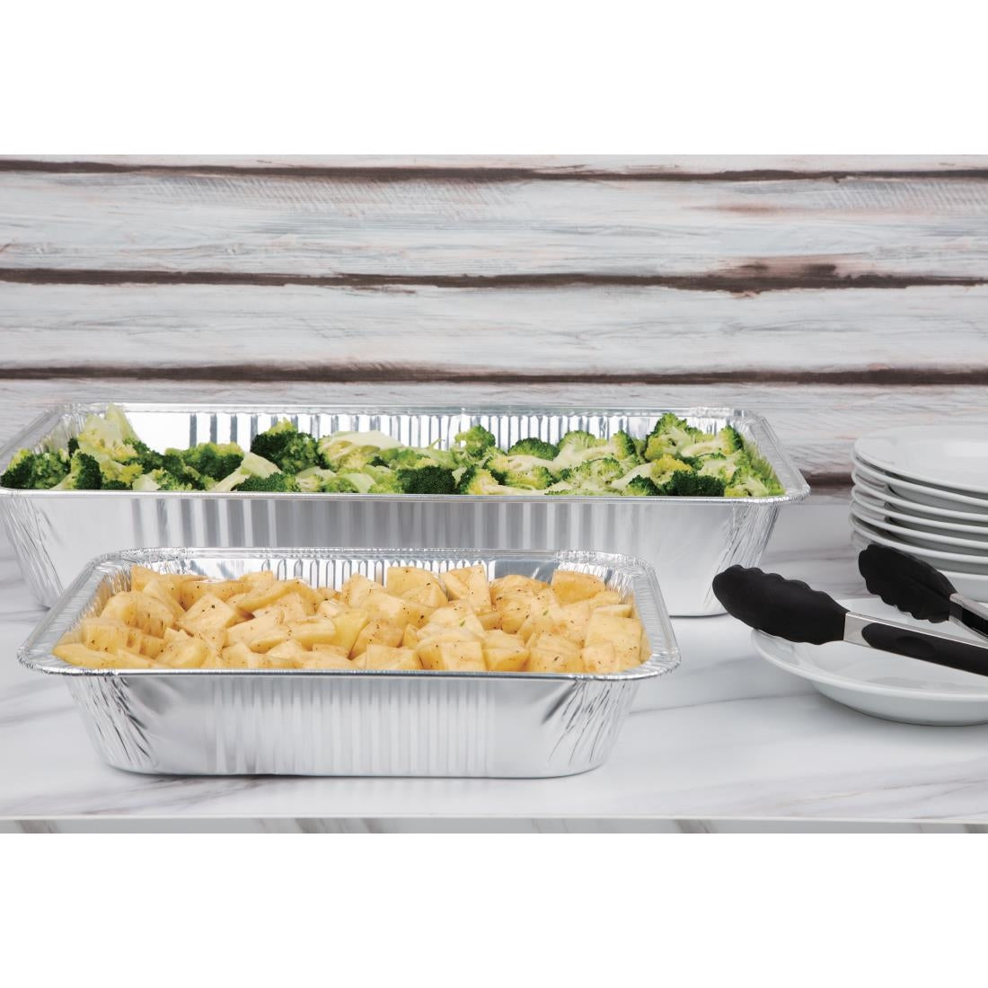 Fiesta Recyclable Foil Container 1/2 Gastronorm (5 Pack) (Pack of 5) • PAS-CP513