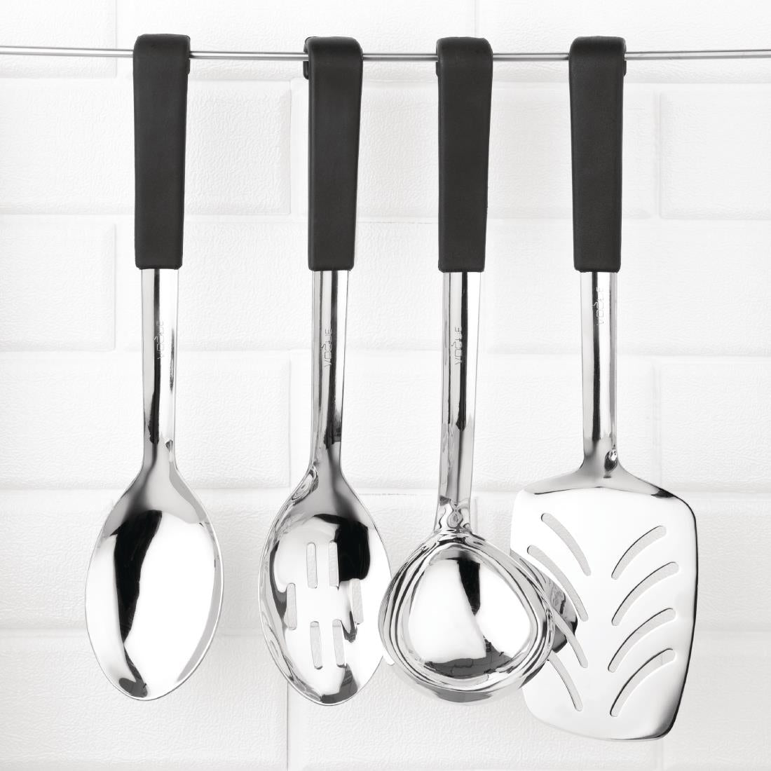 Vogue Ladle Black Handle 130ml • PAS-CS001