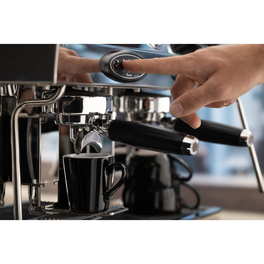 Olympia Cafe Cappuccino Cup Black - 340ml 11.5fl oz (Box 12) • PAS-CU954