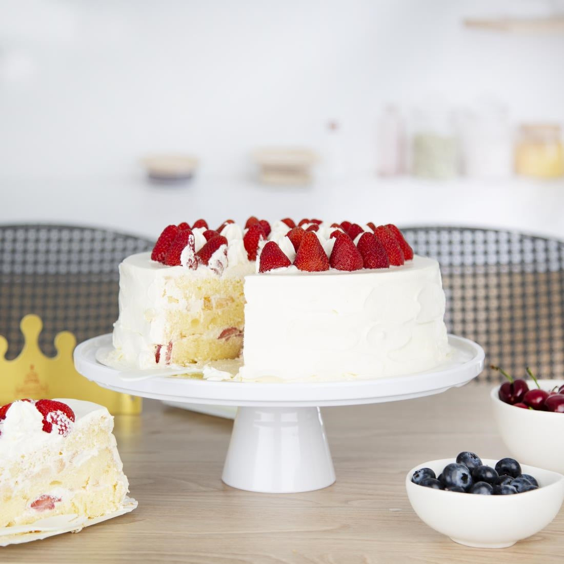 Olympia Kristallon Melamine Round Cake Stand 330x140mm (330(Ø) x 110(H)mm / 12.9x4.3") • PAS-CU988