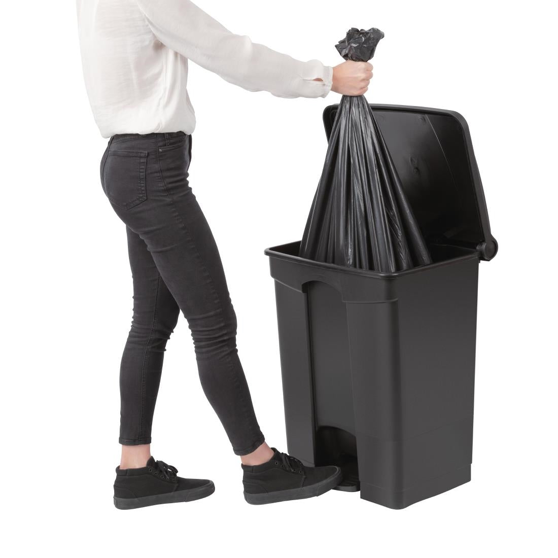 Jantex Pedal Bin Black 65Ltr • PAS-CW723