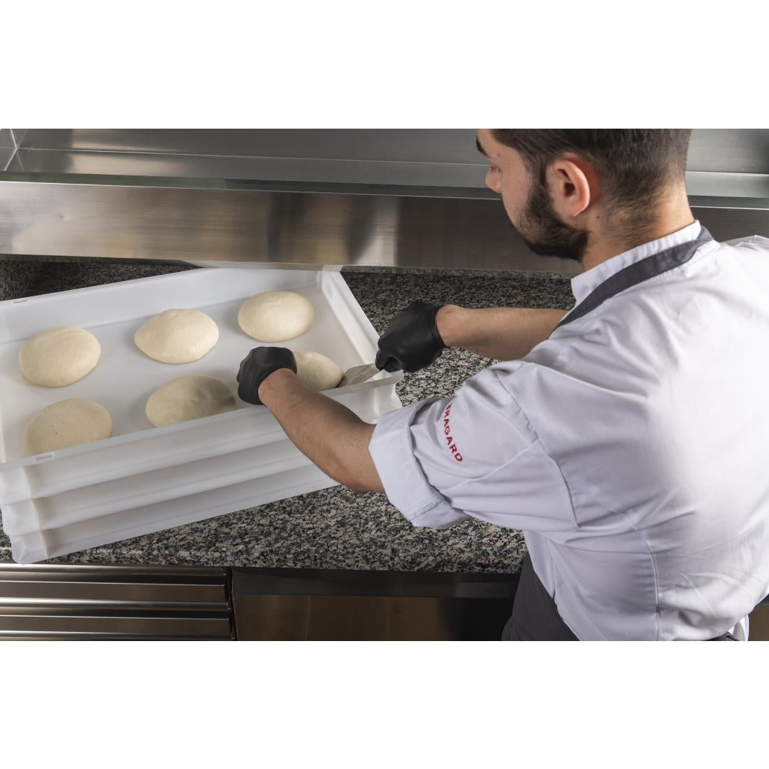 Cambro Pizza Dough Box - White - 460x660x76mm • PAS-CW800
