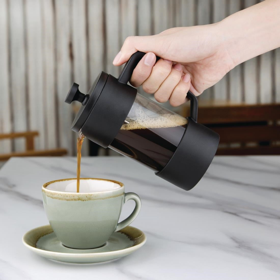 Olympia Contemporary Cafetiere Black 3 Cup • PAS-CW950