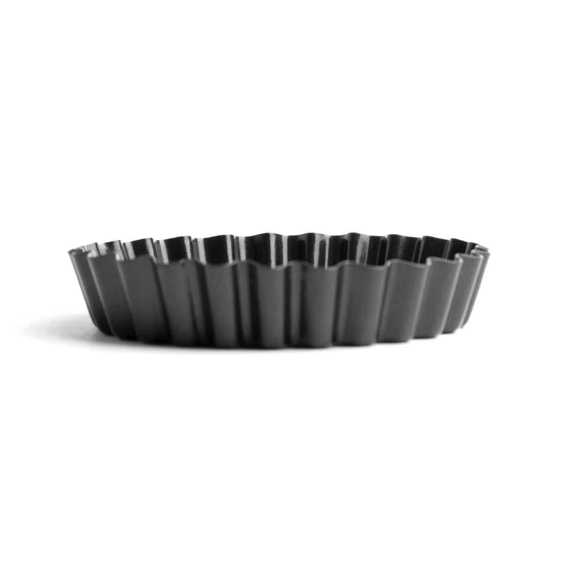 Vogue Non-Stick Mini Quiche Tin With Removable Base 100mm (3 Pack) (Diameter: 100mm | Pack of 3) • PAS-CW991