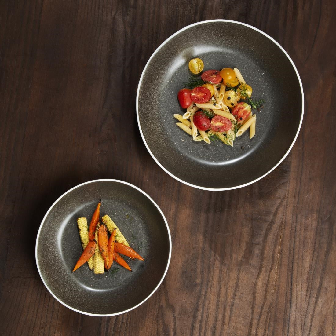 Olympia Chia Charcoal Coupe Bowl 220mm 8.5" (4 Pack) (Pack of 4) • PAS-CX958