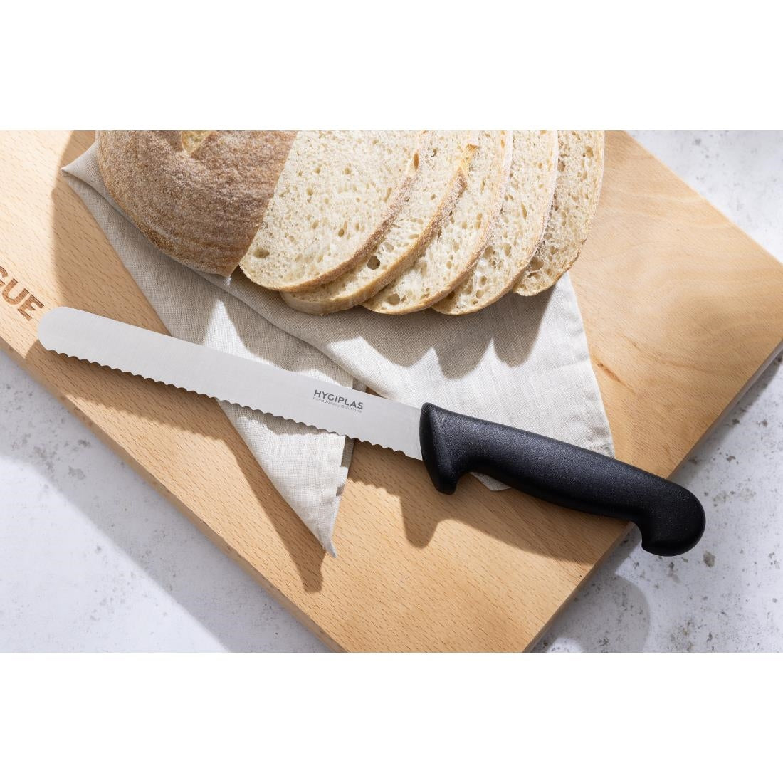 Hygiplas Bread Knife Black 200mm • PAS-D734