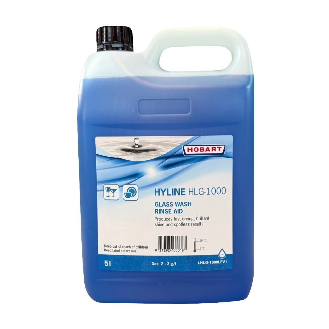 Hobart Glass Wash Rinse Aid HLG-1000 5Ltr • PAS-DA018
