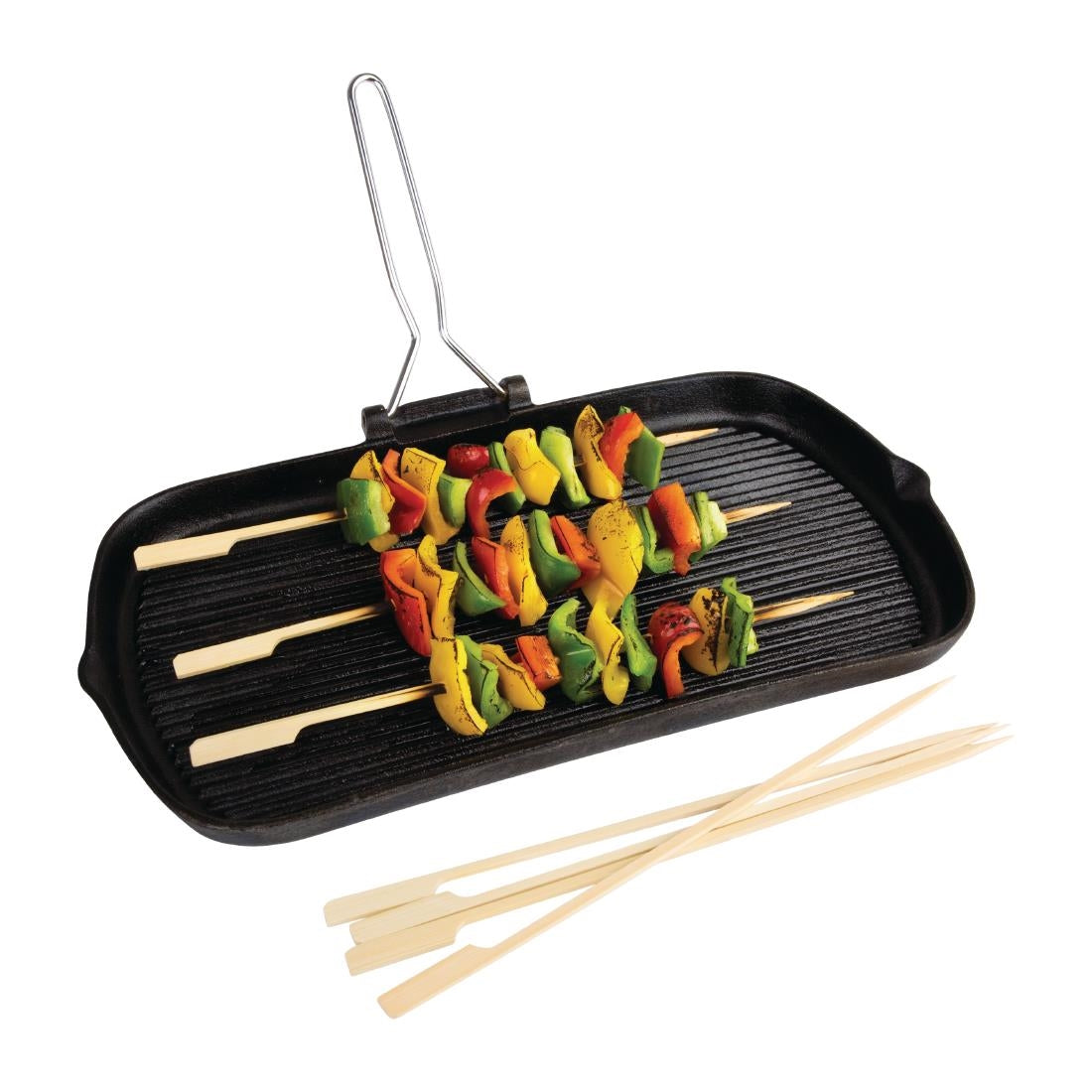 Fiesta Biodegradable Bamboo Paddle Skewers 240mm (100 Pack) (Length: 240mm | Bamboo | Pack of 100) • PAS-DB498