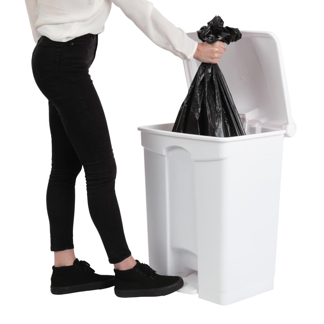 Jantex Pedal Bin White 65Ltr • PAS-DC711