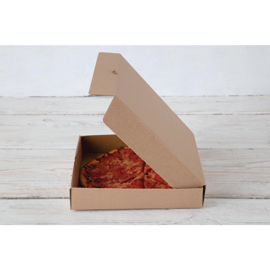 Fiesta Compostable Plain Pizza Pack Boxes Small (100 Pack) (45(H) x 240(W) x 240(D)mm. Small (9"). Pack Quantity: 100) • PAS-DC723