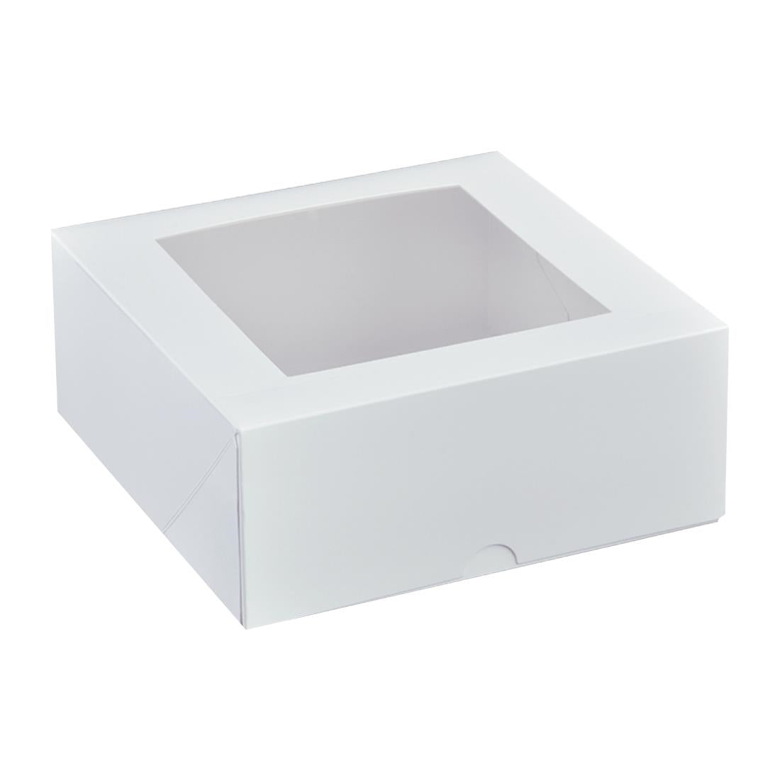 Detpak 180mm Square Patisserie Box White (50 Pack) (180x180x75mm / 7x7x3") • PAS-DD382