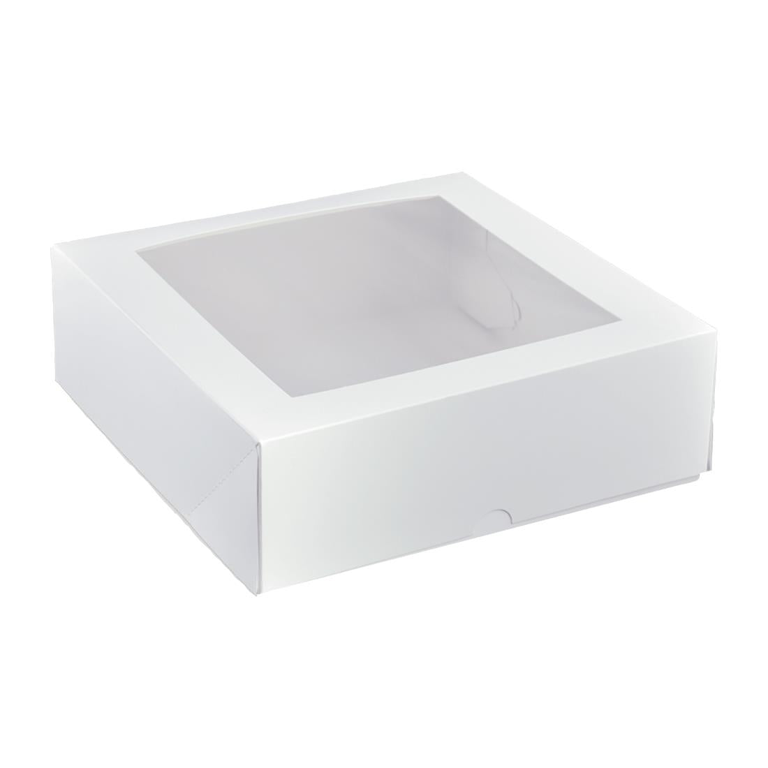 Detpak 230mm Square Patisserie Box White (200 Pack) (230x230x75mm / 9x9x3") • PAS-DD383