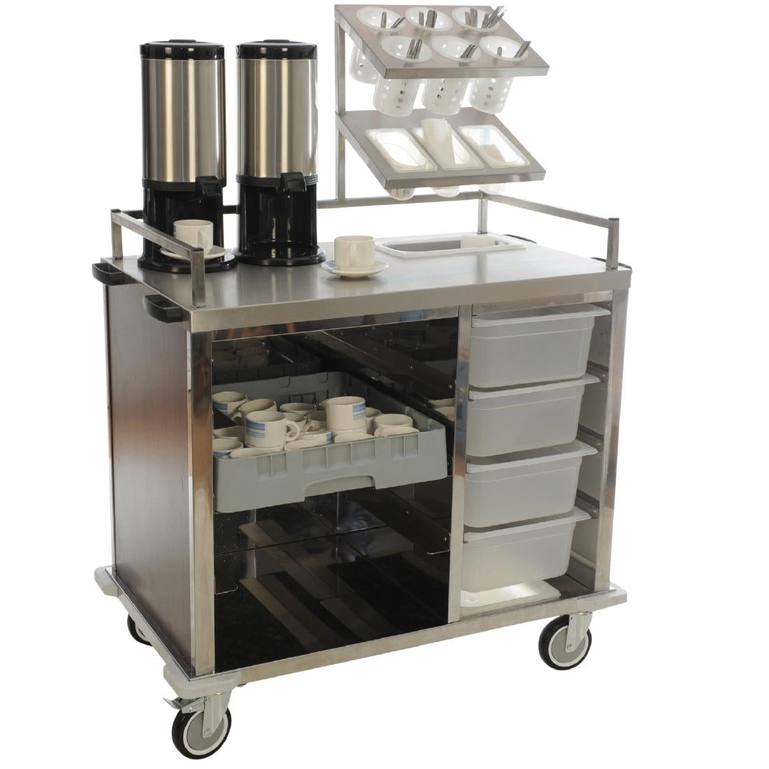 Versigen beverage trolley (Poly containers for ingredients etc | Runners for 500x500 baskets) • PAS-DD515