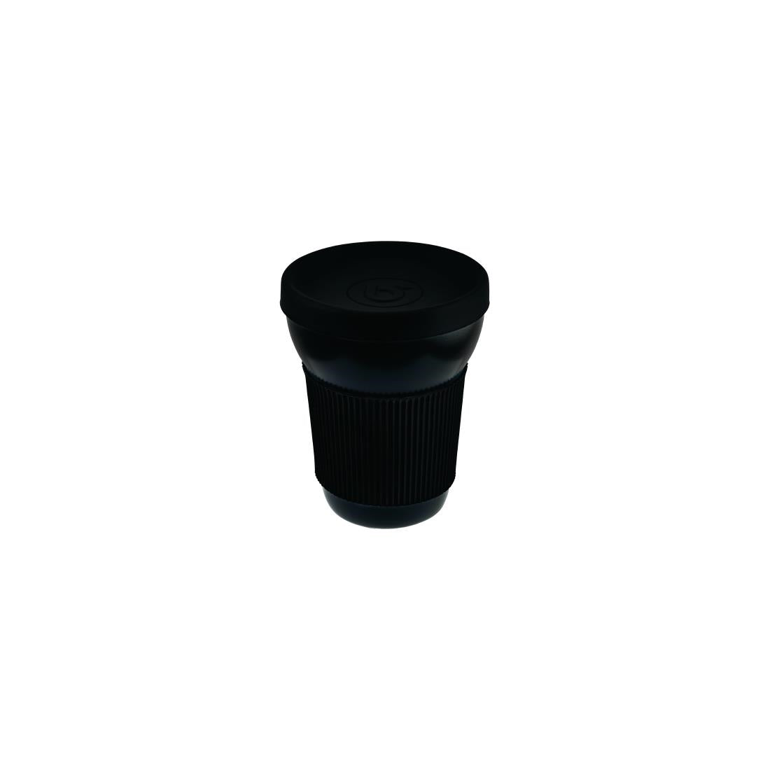 Bonna Notte Black Softline Mug With Silicone Cover & Sleeve 350ml (6 Pack) • PAS-DD533