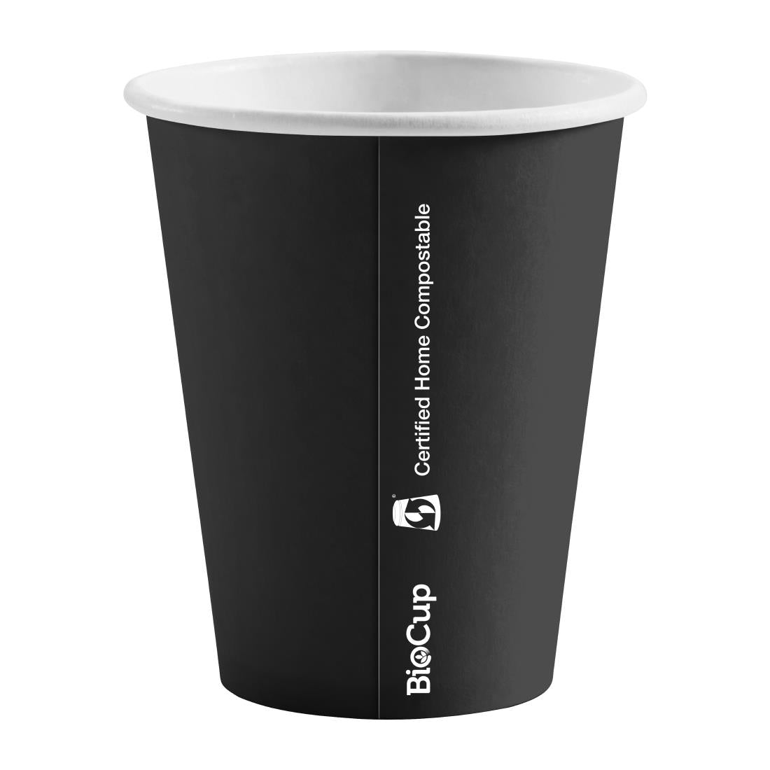 BioPak BioCup Single Wall Black - 390ml 90mm (1000 Pack) (390ml | 90mm | Compostable | Pack of 1000) • PAS-DD561