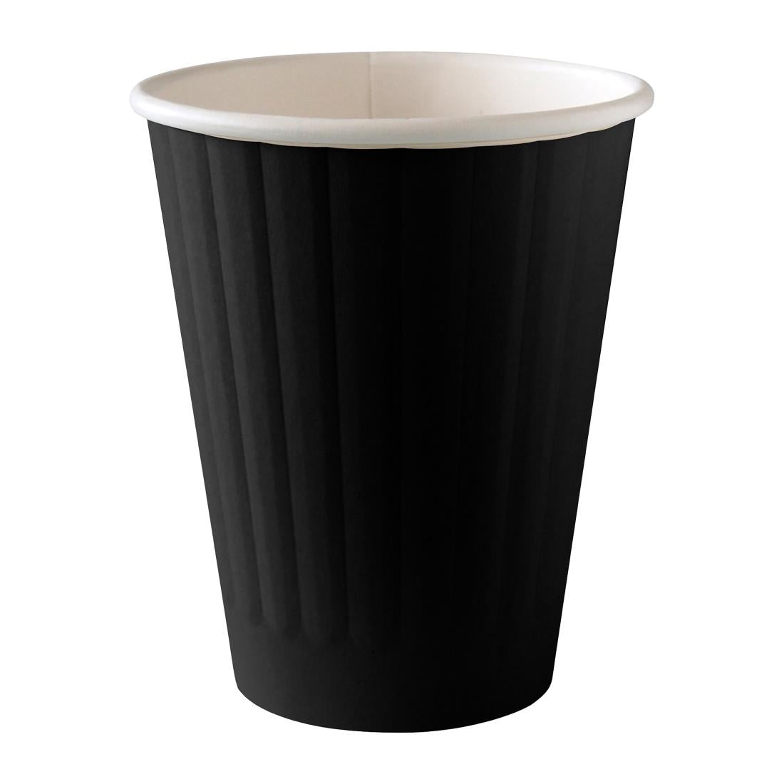 BioPak BioCup Double Wall Black 255ml (1000 Pack) (255ml | 80mm | Compostable | Pack of 1000) • PAS-DD563