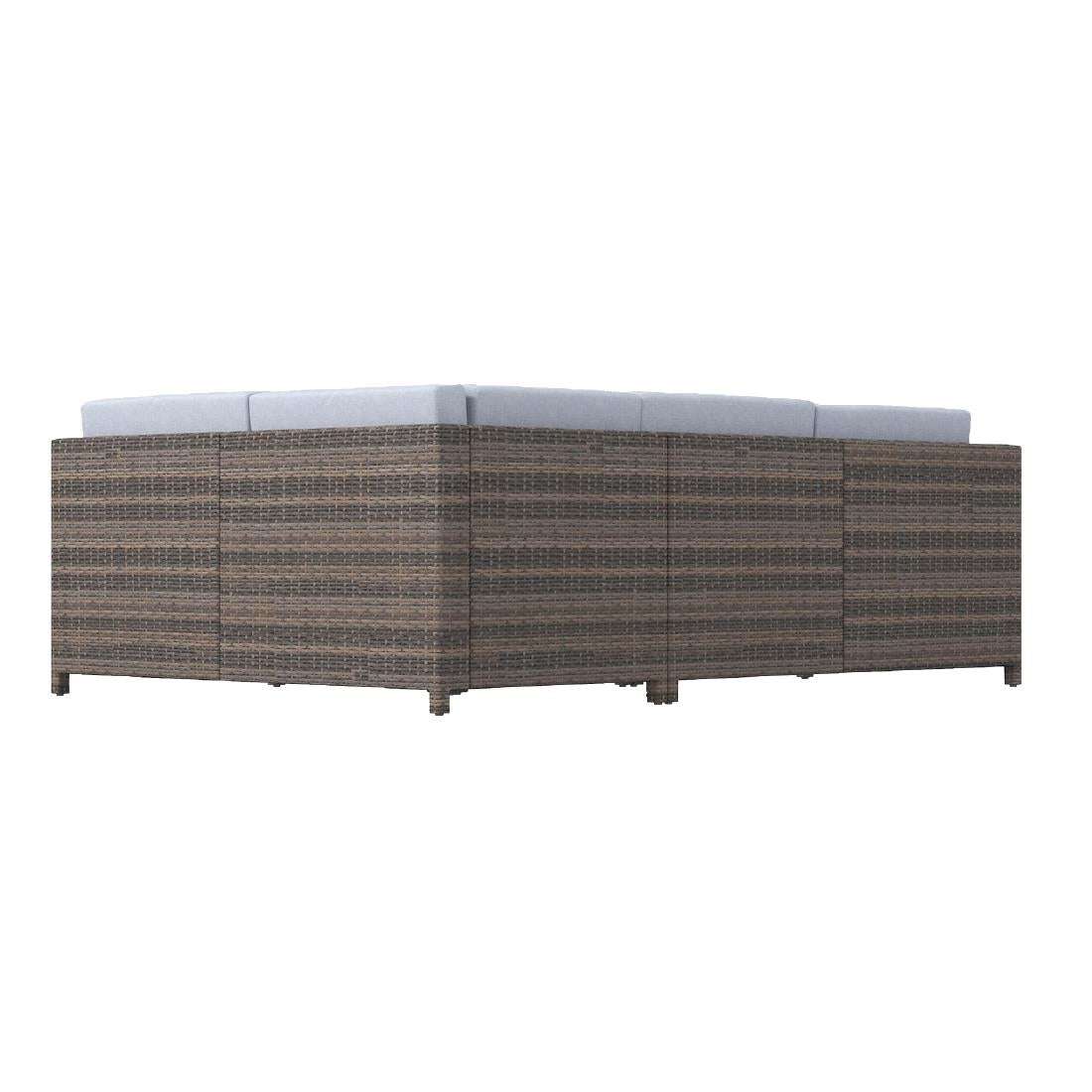 Milano Outdoor 5 Piece Rattan Sofa Set Colour Oatmeal Seat & Black Coating • PAS-DD844