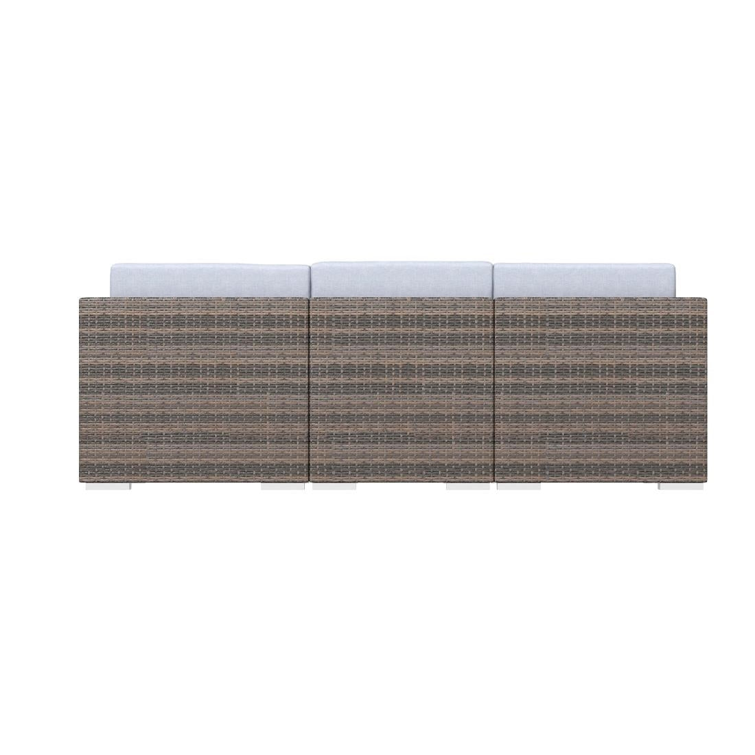 Milano Outdoor 9 Piece Oatmeal Rattan Sofa Set - Black & Grey Seats • PAS-DD845
