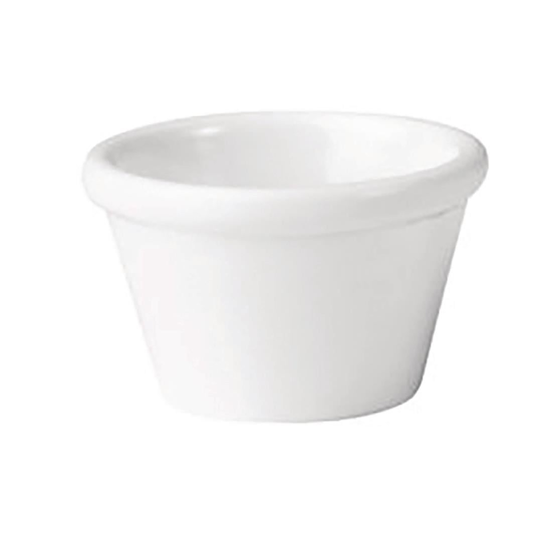 Coucou Melamine Ramekin Smooth White - 45ml • PAS-HU754