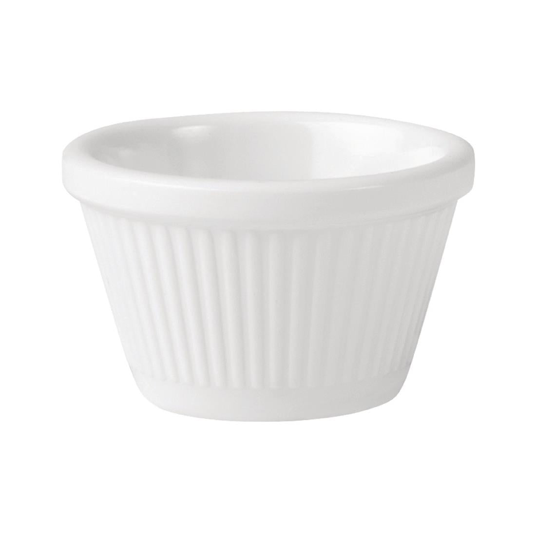Ryner Melamine Ramekin Fluted White - 45ml • PAS-DD932