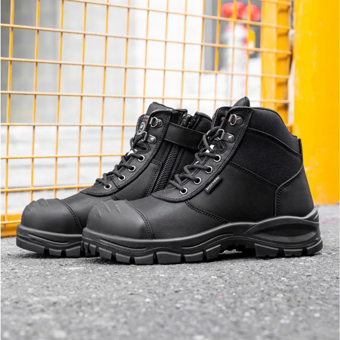 Skechers SKX Work Comp Toe Mens Work Shoe - Black - Size 7 • PAS-DD977-7