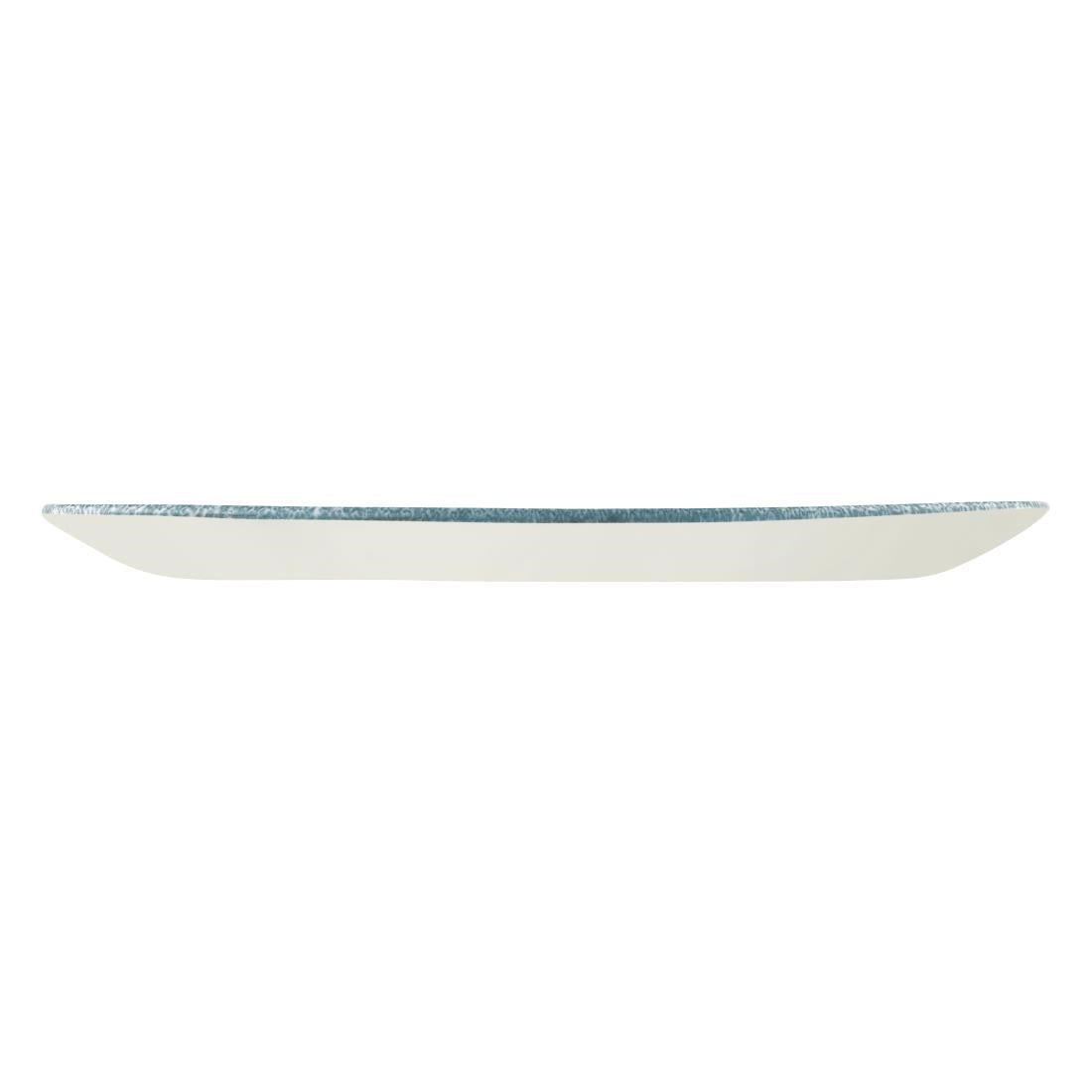 Churchill Studio Prints Raku Oblong Plate 355mm (6 Pack) Topaz Blue (Pack of 6) • PAS-DE880