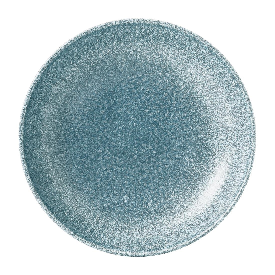 Churchill Studio Prints Raku Round Coupe Bowl Topaz Blue 182mm (12 Pack) • PAS-DE889
