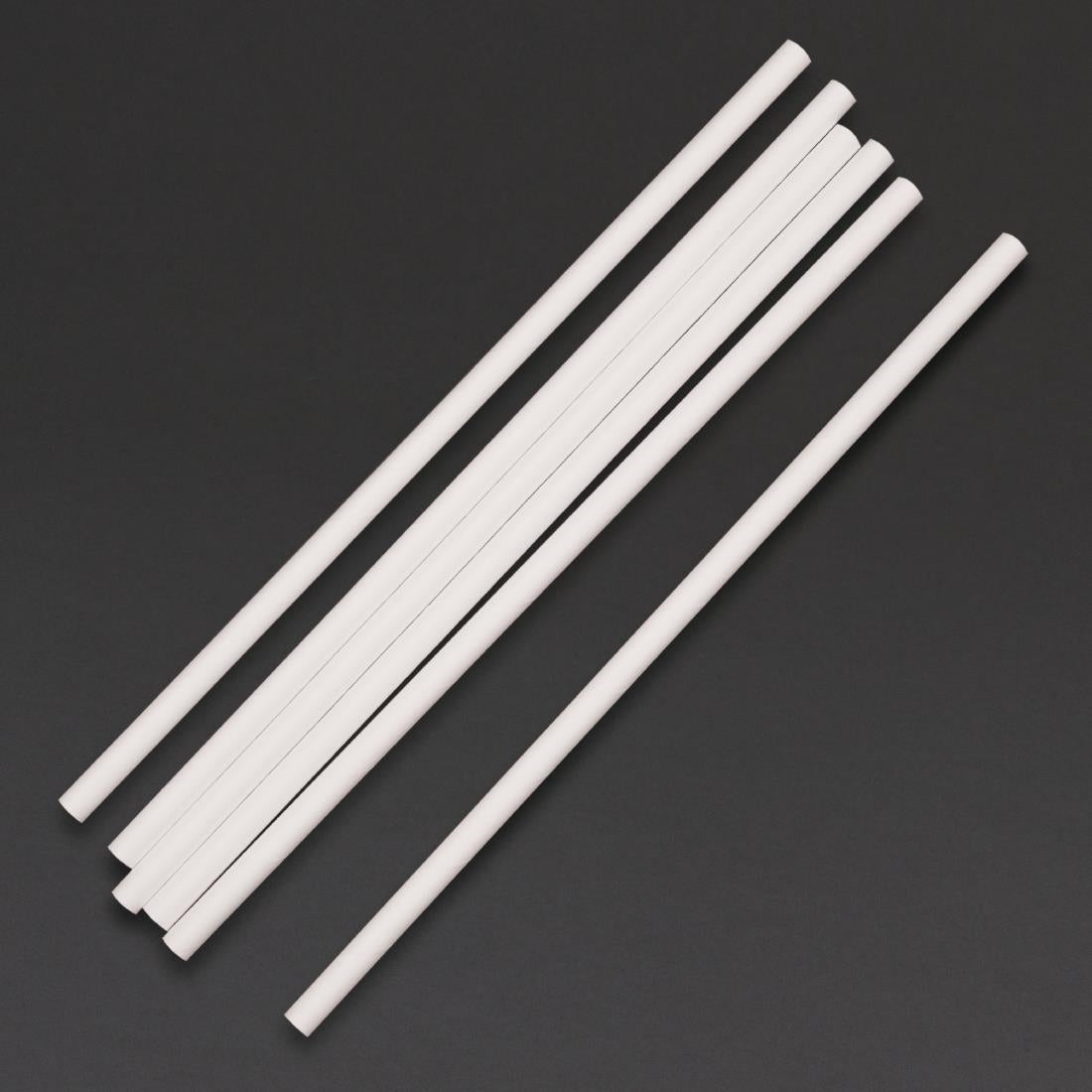 Fiesta Compostable Paper Straws White 6mm (250 Pack) (Length: 210mm | Pack Quantity: 250) • PAS-DE925