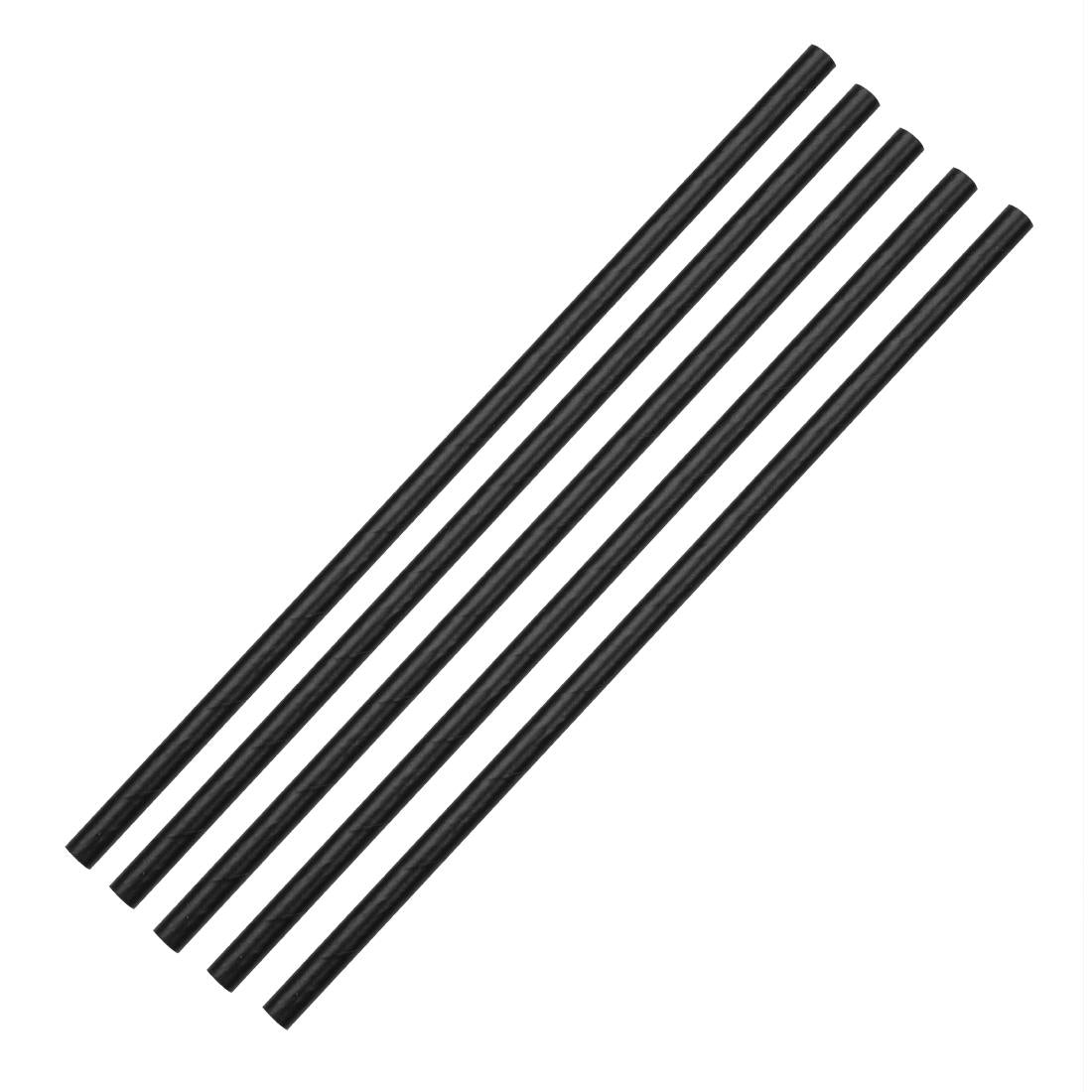Fiesta Compostable Paper Straws Black 6mm (250 Pack) (Pack of 250) • PAS-DE926