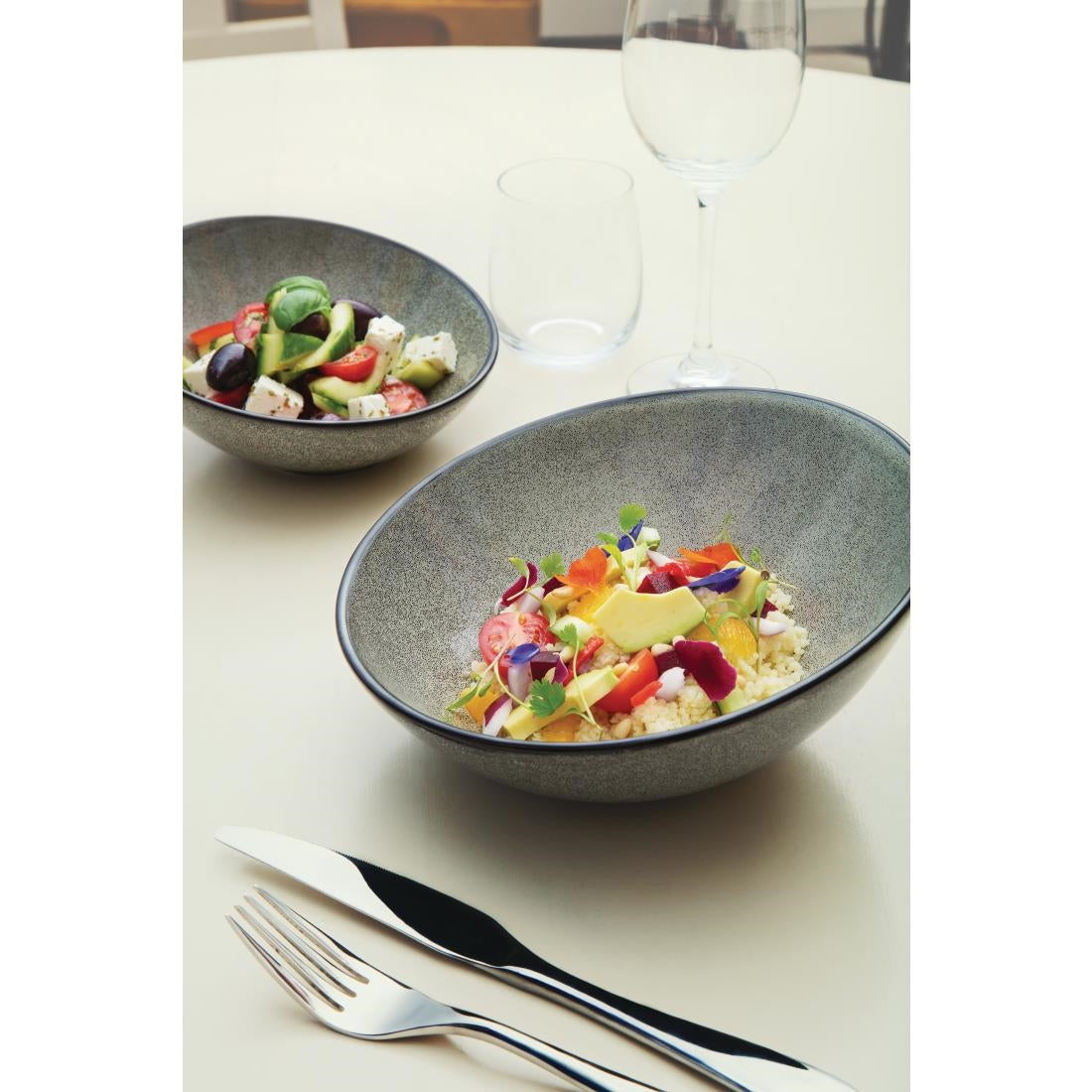 Olympia Mineral Sloping Bowls 215mm (4 Pack) (Pack of 4) • PAS-DF178