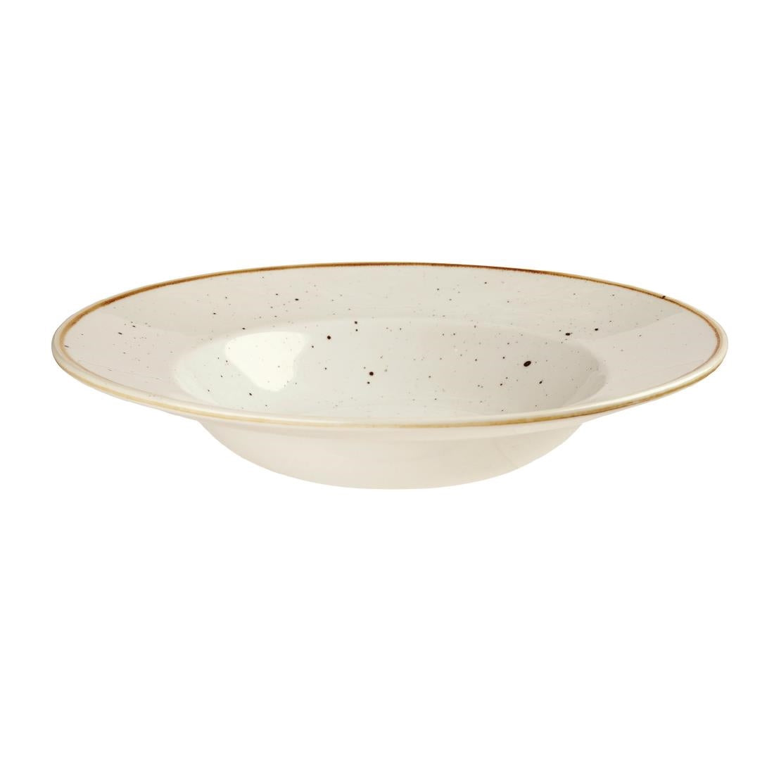 Churchill Stonecast Round Wide Rim Bowl Barley White 280mm • PAS-DF798