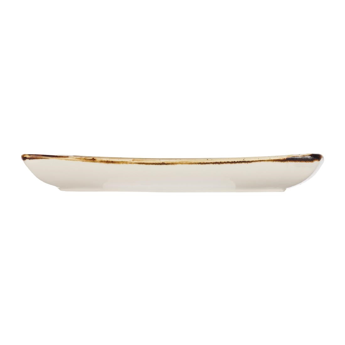 Churchill Stonecast Deep Square Plate Barley White 268mm • PAS-DK529
